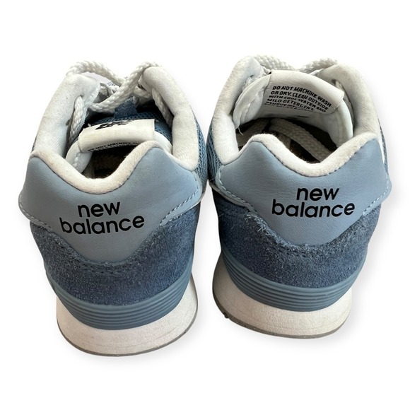New Balance‎ 574 Boys' Sneakers Blue Suede Mesh Size 12 - Picture 3 of 7